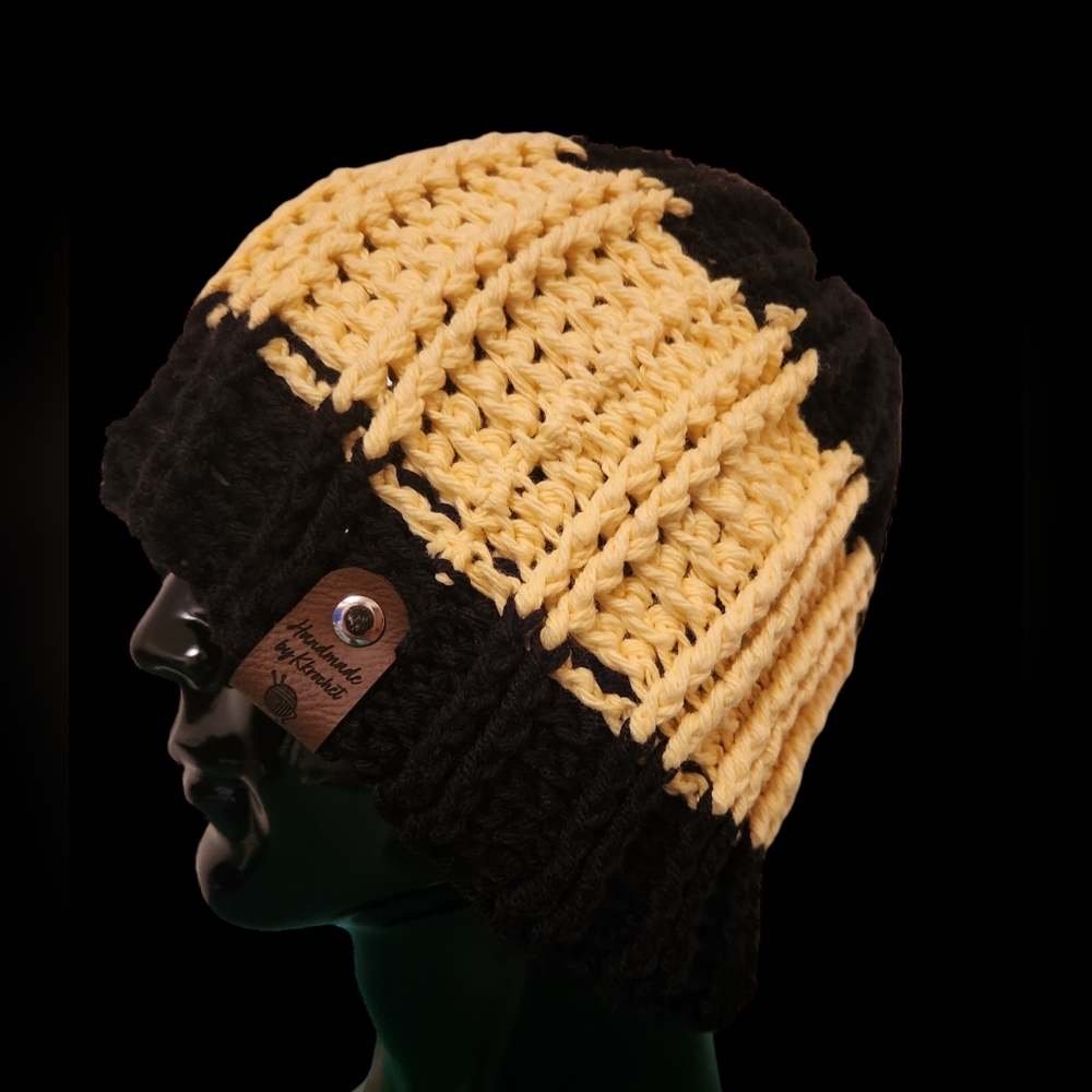 Men's Crochet Ribbed Beanie